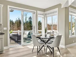 Easy flow from indoors to the elevated deck