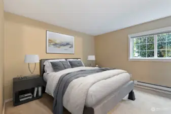 Master bedroom with full bath and walk in closet