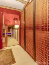 Upper hallway to 3/4 bath and office/storage area