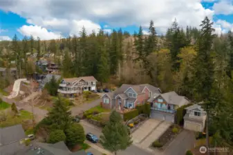 Evergreens behind and Lake Whatcom views in front !