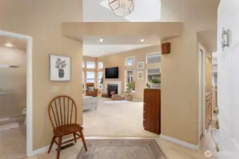 Open entry with lots of light.