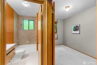 Downstairs bath and bedroom
