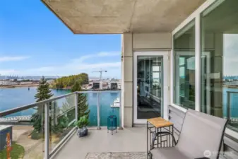 Your patio views inlcude overlooking the restuarant next door and the waterway.