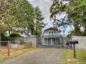 View to the home from private driveway