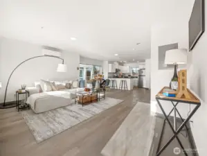 Open concept with lots of natural light