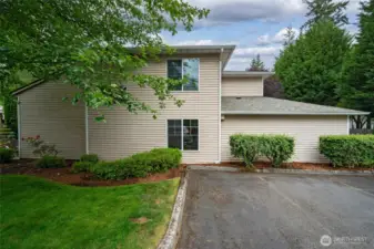 View from the side of your home - green space & backing the quiet cul-de-sac.