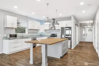 View from living room of front entrance