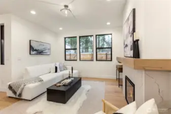 Three large windows provides plenty of natural light.