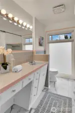 Restored retro full bath