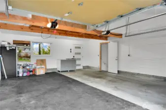 Insulated garage with new doors and openers