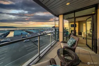 Deck off living room and primary bedroom.