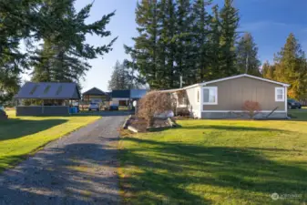 Circular driveway.