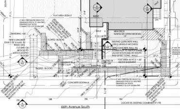 A blowup plan of the wall.  See attachments for permit set & Geotech.