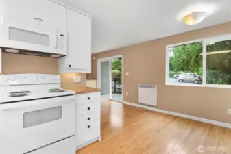 Kitchen view from fridge