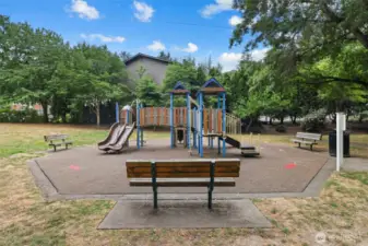 Park behind building