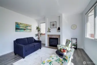 Large windows bring in lots of natural light.