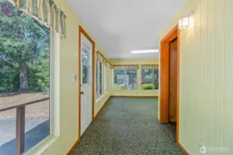 Laundry area with extra storage
