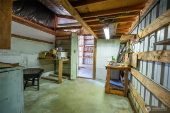Separate work area in shop - great for tinkering
