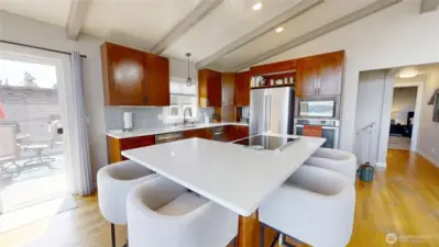 Newly updated kitchen with center island