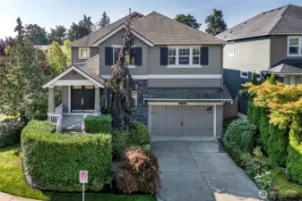 Corner lot with beautiful landscaping