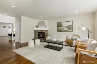 Great room with gas fireplace