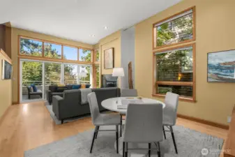 Additional eating space off of living room