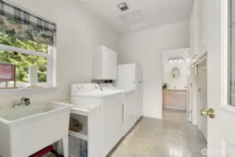 Laundry room with outside entry