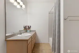 Lower floor full bath