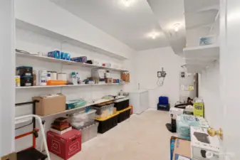 Lower floor storage room