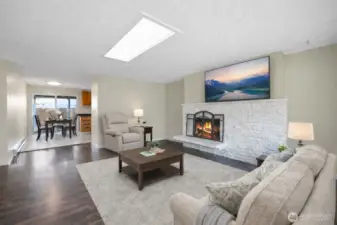 Living-Dinning Area Unit A Virtually Staged