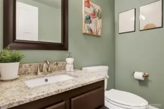 Main level half bath.