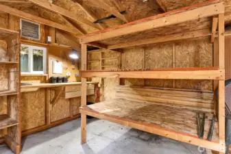 Could use the shed for garden tools, as a playhouse or an art studio?