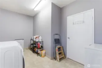 laundry room is spacious