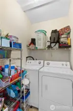 Laundry room with washer and dryer are included