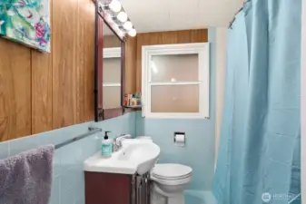 Full bathroom on main floor.