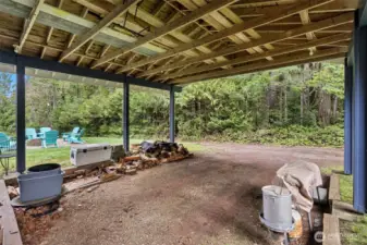 Large covered carport