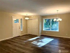 Entryway and dining room