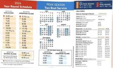 Steilacoom ferry schedule