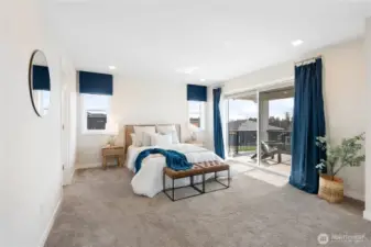 Primary Bedroom with private balcony access