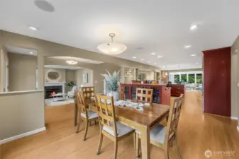 This dining space is quite open and spacious