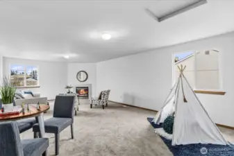 Interior, Second floor flex space