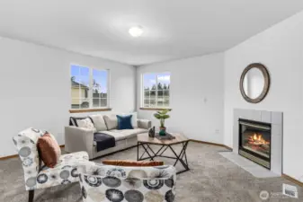 Interior, Second floor flex space