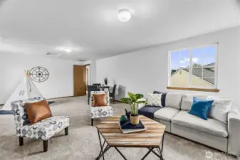 Interior, Second floor flex space