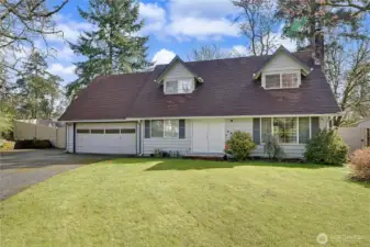 Front view of home, talk about curb appeal! Love the widened & long driveway, RV parking on side!