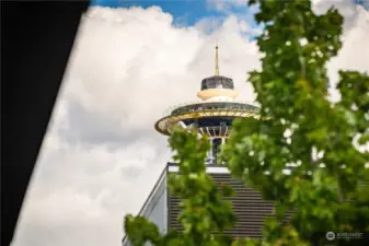 Space Needle views from the living room