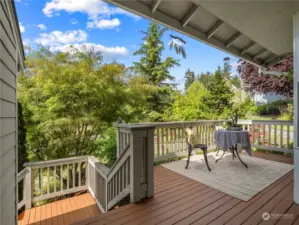 Sit amongst the trees on your private front porch.