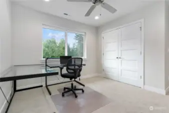 Spacious closets through the home.