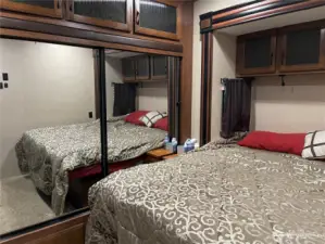 Primary bedroom with lots of storage.
