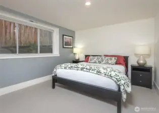 One of 3 spacious bedrooms on the lower level.