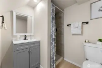 Lower level bath